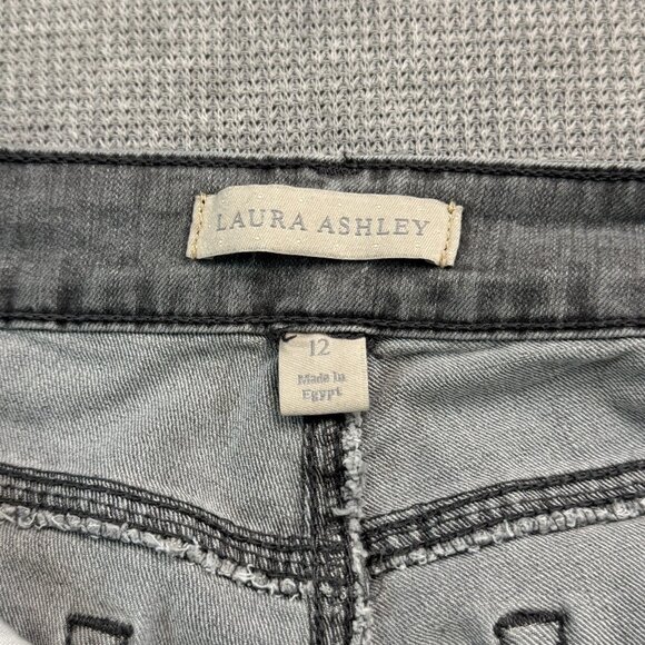 Laura Ashley Womens Size 12 Jeans Gray Denim Bootcut Leg Jeans Mid Rise Stretch - Picture 5 of 14